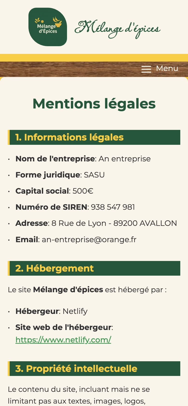 mélange d'épices